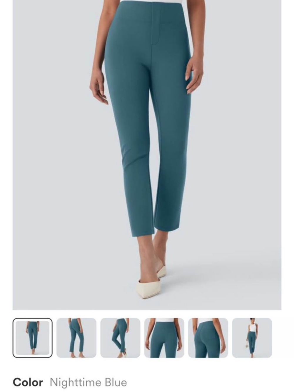 Women's Nighttime Blue Slim Ankle Pants - Picture 1 of 1